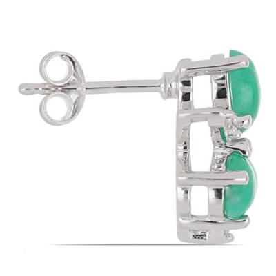 BUY 925 STERLING SILVER NATURAL GREEN AVENTURINE GEMSTONE EARRINGS